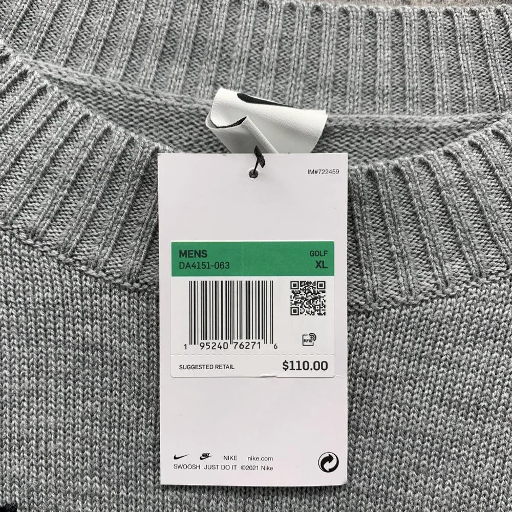 Nike Sweater Men Extra Large Golf Tiger Woods Knit DA4151-063 Limited Edition - Picture 8 of 14